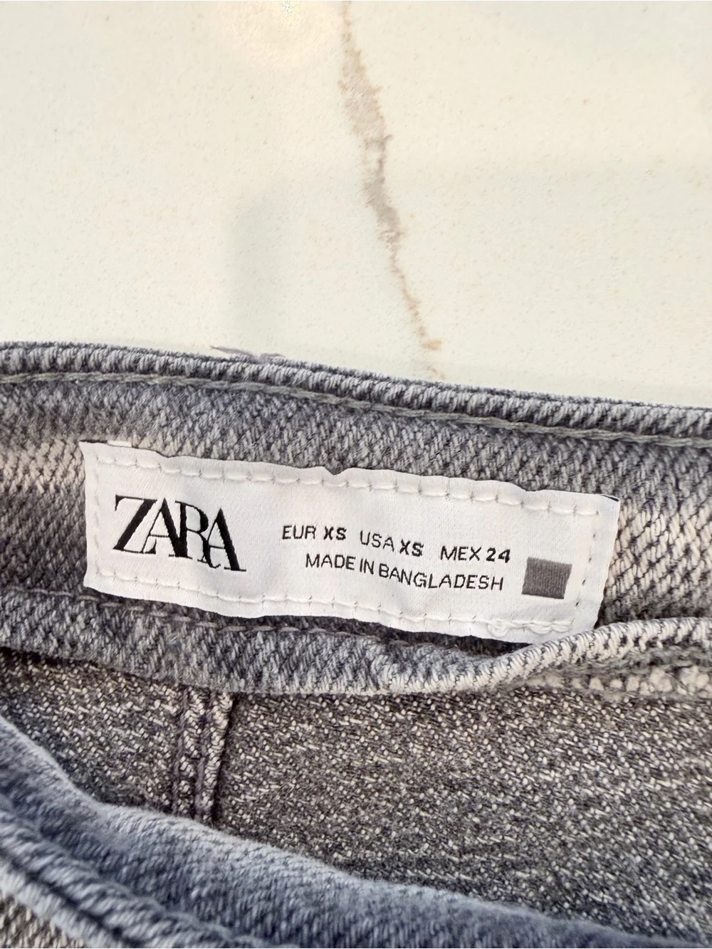 ⭐ ZARA Denim Crossover Midi Skirt in Dark Gray Z1975 XS - Picture 9 of 16